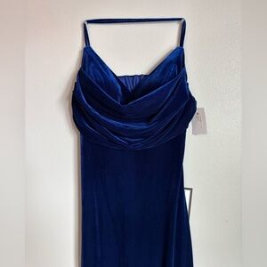 BlondieNites Sapphire Velvet Dress size 11 NWT